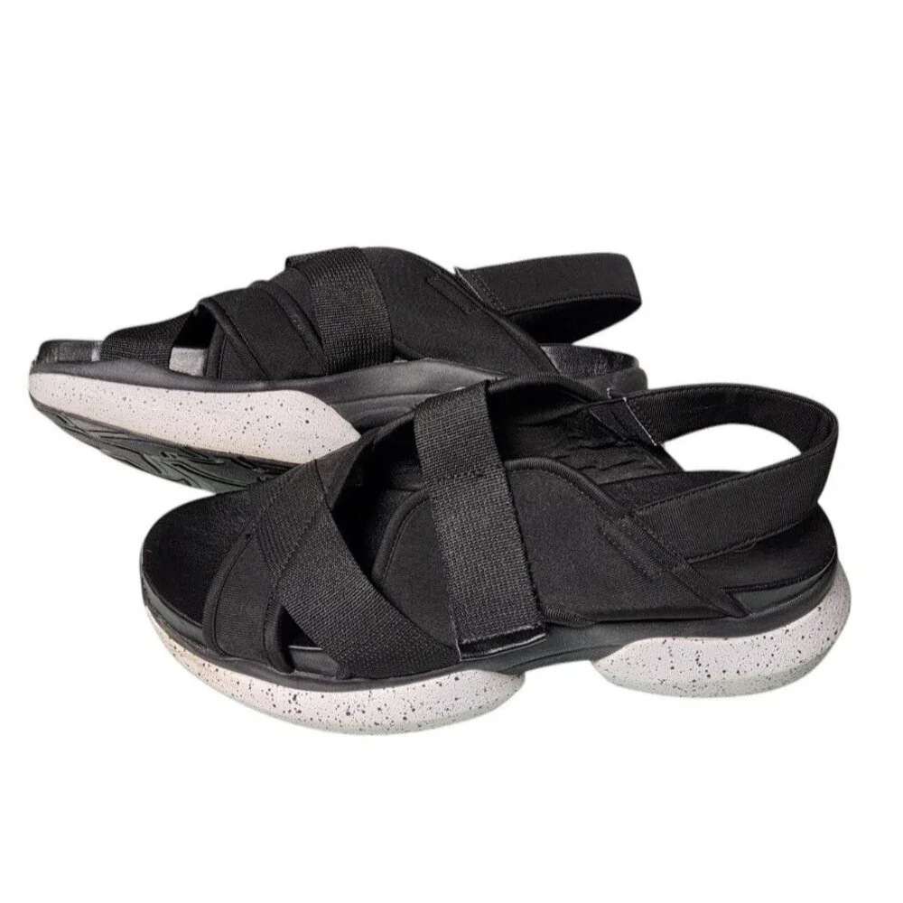 Nurture Roam Canyon Split Sole Platform Sandals Size 10 Black